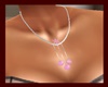 Pink star necklace