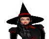 BLACK/RED WITCH HAT
