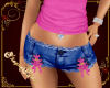 SE-Pink Lace Jean Shorts