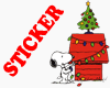 Snoopy Christmas Sticker