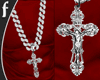 F* W. Gold Cross Jesus C