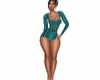 BLK N TEAL ROMPER