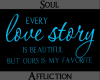 Love Story Quote - Cyan
