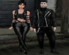 black leather outfit - M