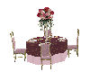 table and chairs mauve