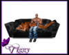 Black Fur Spanking Couch