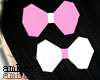 ❥ pink white bows