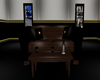 Brown&Black Couch w/Pose