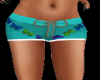 teal butterfly shorts 