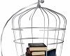 {) cage w/books