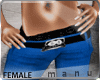 m' blue 3/4 pants'|F