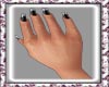 White lace black nails