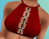 Ring Halter Top-Red