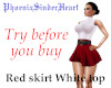 Red skirt White top