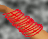 2 arm bracelets red
