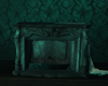 Fireplace victorian aqua