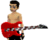 Red metal guitar