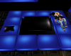 club blue square sofa