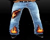 KC~Mens Flame Jeans