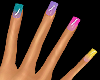 Kids Rainbow Ombre Nails