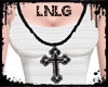 L:Necklace-Cross Goth
