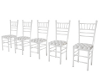 Row of Chairs-5-White