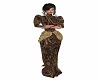 *CYN* Brown Brocade Gown