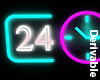 [A] 24 Hours Neon clock