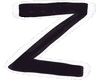 Z Letter (Black/White)