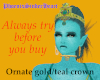 Ornate gold/teal crown