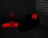 black/red lounger