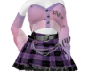 kuromi greedy plaid set