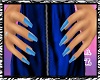 Blue Lthr Texture Nails
