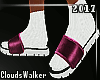 Burgundy Sandals / socks