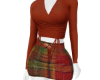 Brown  Plaid Skirt RLL