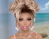 Amber Blonde Ping Updo