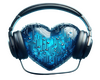 Headphone Heart Decal