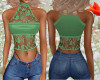 Dink Green Lace Top