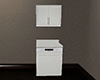 White Cabinet Dishwasher