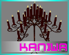 Red rusted candelabra
