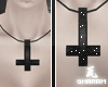 Blk Cross Necklace