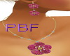 PBF*Flower Ruby Nck Ear