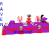 Red/purple buffet table