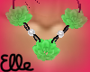 El~ Green Rose Necklace