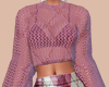 E* Pink Crochet Blouse