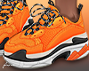 f. orange b&w sneakers