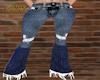 shredded flared jeans