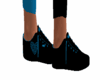 Black/Teal Heart Shoes