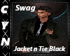 Swag Jacket n Tie Black