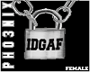 !PX IDGAF LOCK NECKLACE